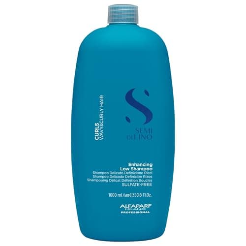 Image of Alfaparf Milano Semi Di Lino Curls Enhancing Low Shampoo - Sulfate Free - Moisturizing Shampoo with Manketti Oil Hydrates Hair - 33.8 oz
