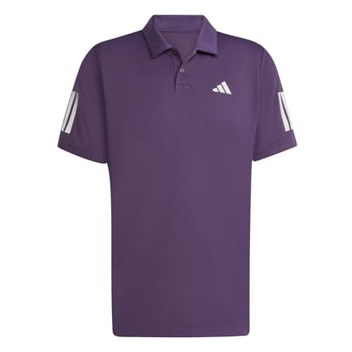 Image of adidas Men's Club Tennis 3-Stripes Polo Shirt, Aurora Plum, L