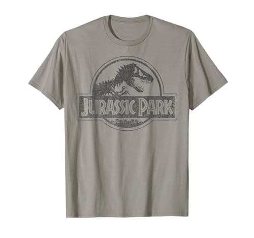 Image of Jurassic Park Classic Logo Faded Black T-Shirt
