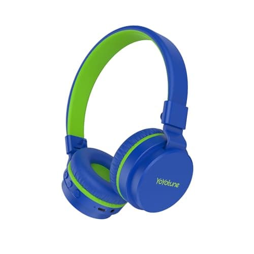Image of Kids Bluetooth Headphones,Lightweight Kids Headphones Wireless,85/94dB Safe Volume,40H Playtime,Fast Charging,Bluetooth 5.3,Over Ear,Toddler Headphone Built-in Mic for School/Tablet/Travel (Blue)