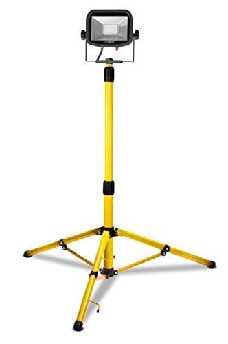 Image of LUCECO Site 110 Volts Climate LED Single Head Tripod Work Light, 22 Watts, Yellow