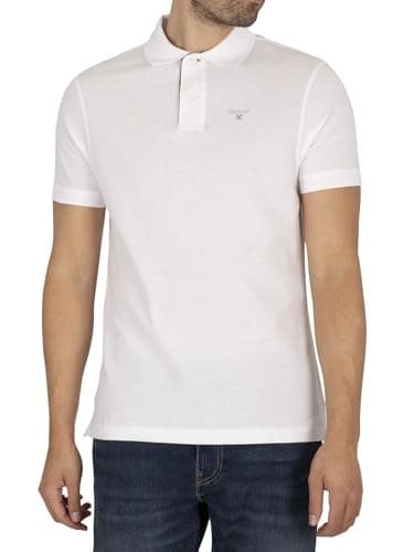 Image of Barbour Tartan Pique Polo White White L