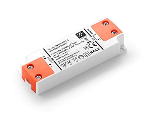 Image of LIGHTEU, Transformer - 20W, 24V DC, 0.84A - Constant Voltage Power Supply for LED Strip Lights and Bulbs