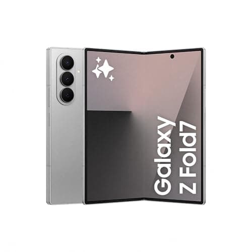 Image of Samsung Galaxy Z Fold7 AI Phone, Thin and Light Foldable Design, Large Screen, 200MP Camera, 256GB Storage, 12GB Memory, 4400 mAh Battery, Silver Shadow, 3 Year Extended Warranty (UK Version)