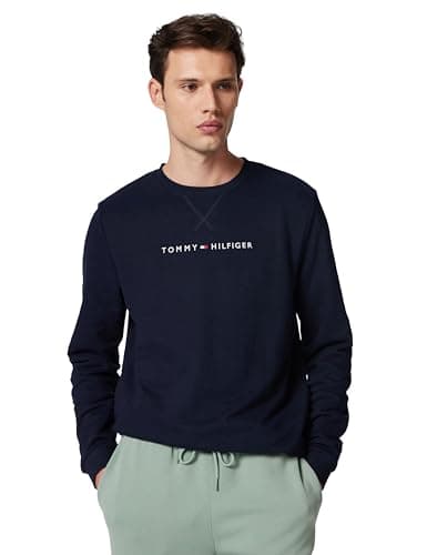 Image of Tommy Hilfiger Men’s Round Neck Sweatshirt, Blue (Desert Sky), XL