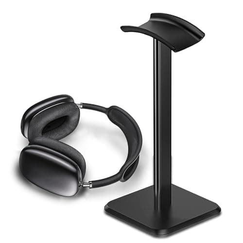 Image of Hea Headphone Stand, Headset Stand Detachable Headphone Holder with TPU Non-Slip Silicone, Universal Desk Accessories for Headphones, Headset Holder for Gaming Table,Wireless Headset Showcase (Black)