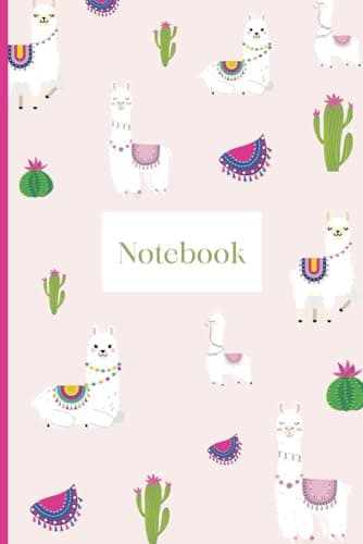 Image of A5 Llama Notebook: 120 lined pages.