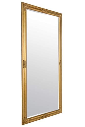 Image of MirrorOutlet Milton Manor Gold Full Length Antique Style Wall Mounted Leaner Mirror 5ft3 x 2ft5 160 x 74cm, GL326-M