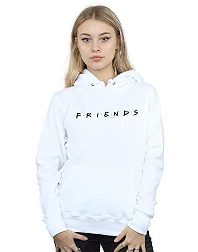 Image of Absolute Cult Friends Women's Text Logo Hoodie White Small