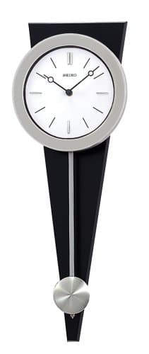 Image of SEIKO Wall-Clock, Wood, Silver, 24 inches