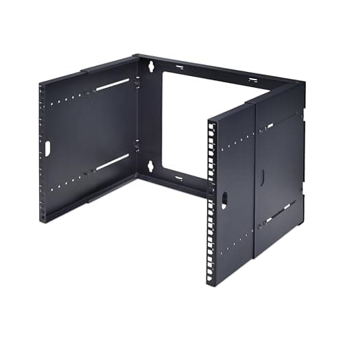 Image of StarTech.com 2-Post 8U Wall Mounted Rack, Adjustable Depth up to 16in, For 19-inch Server/Data/Networking Equipment, Max 88lb