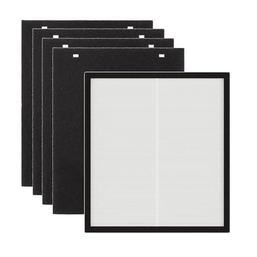 Image of HQRP Filter Set Сompatible with HoMedics TotalClean AF-20, AP-25 Air Purifiers, Replacement for HoMedics AF-20FL, True HEPA with 4 Carbon Filters