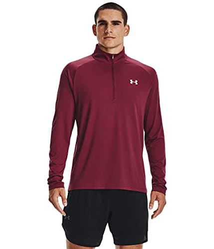 Image of Under Armour Mens Tech 2.0 1/2 Zip Sweater - League Red - XXL