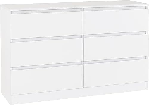Image of Seconique Malvern 6 Drawer Chest in White