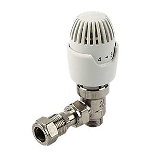 Image of Drayton RT212 White & Chrome TRV 15mm Angled & L/S