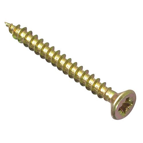 Image of ForgeFix Multi-Purpose Single Thread Screws | 4.5 x 45mm | Zinc Yellow Passivated | Box 200