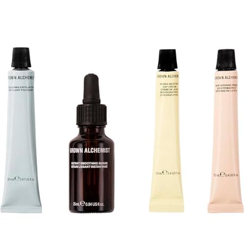 Image of Grown Alchemist Prep & Prime Beauty Set Heroes - Luxury Skincare Gift Set with Exfoliator, Serum, Primer & Day Cream - Birthday Gifts for Women - Natural Bioactive Ingredients for Radiant Skin