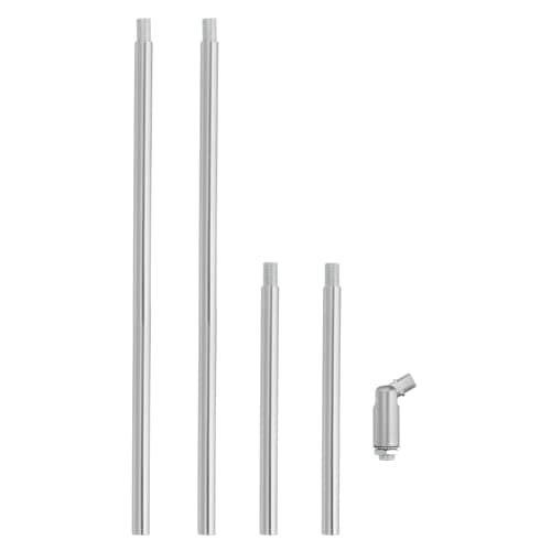 Image of PATIKIL Threaded Extension Rod,4 Set 6" and 12" M10 x 1mm Fine Thread Lamp Pipe with Lamp Pipe Nipple,Sloped Ceiling Adapter for Pendant Light Island Lighting Chandelier Stems,Silver