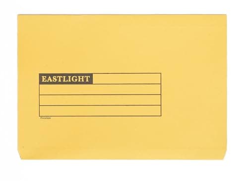 Image of Eastlight Foolscap Full-Flap Manilla Document Wallet, Box 50, Colour Yellow