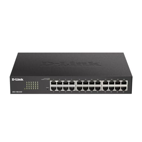 Image of D-Link DGS-1100-24V2 - 24-Port Gigabit Smart Managed Switch with VLAN support, layer 2 features, QoS, 802.3az EEE, Fanless , Black