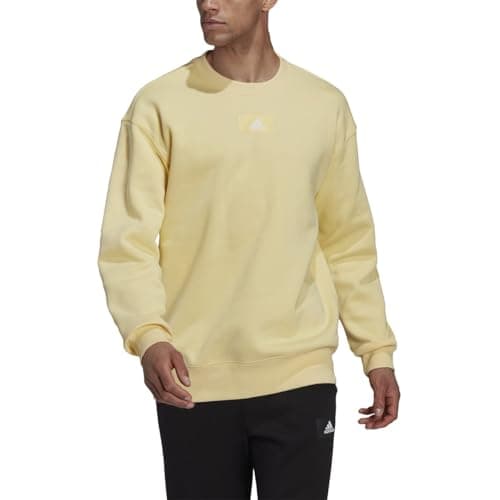 Image of adidas Men's Essentials FEELVIVID Sweatshirt, Almost Yellow, XX-Large