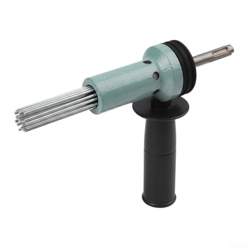 Image of Needle Scaler Adapter Compatible with SDS Shank Electric Hammers Rust Removal Concrete Cleaning and Tile Prep Use (Green)