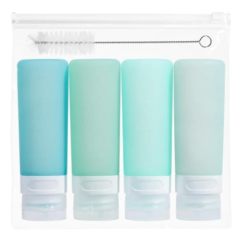 Image of MICEBAY 4 Pcs 3oz Squeeze Bottle for Condiment,Silicone Mini Sauce Bottle to Go with Reusable Sandwich Bag,Leakproof Oil Bottle for Kitchen,Ketchup Bottle for Bento Lunch Box,BBQ,Syrup,Paint and Craft
