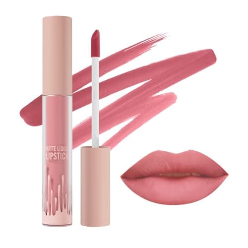 Image of Lipstick Long Lasting Matte, High Pigmented Liquid Lipsticks with Creamy Velvet Texture, Non Drying, Long Lasting, Cruelty-Free Matte Lipstick, 03 Coy