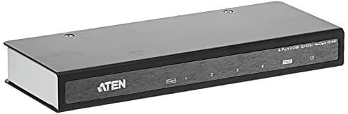 Image of ATEN 4K HDMI 4 Port Splitter VS184A, onnects one HDMI source to four HDMI displays, HDMI (3D, Deep Color, 4kx2k); HDCP 1.4 Compliant, up to 340MHz bandwidth, up to 15 m | UK 1 KVM Market Leade