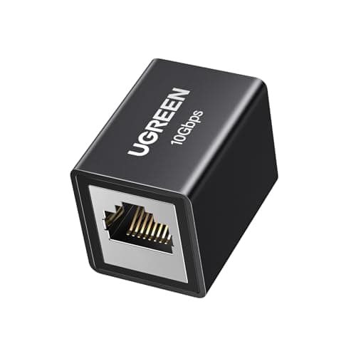 Image of UGREEN RJ45 Coupler,10Gbps High-Speed Aluminum Ethernet Connector,Shielded Internet Joiner,LAN Network Extender Female to Female for Cat7, Cat6, Cat5e, Cat5(1 Pack)