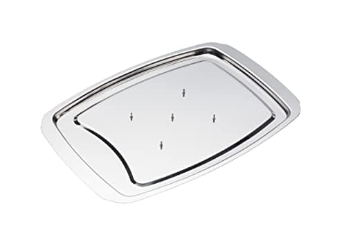 Image of MasterClass Stainless Steel Spiked Carving Tray, 38 x 26.5cm, Silver