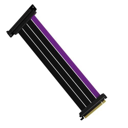 Image of Cooler Master MasterAccessory Riser Cable PCIe 4.0 x16 300mm Black, PCIe 4.0 Compatible, EMI Shielded 30 AWG, Protective ABS Casing for Graphics Card (MCA-U000C-KPCI40-300)