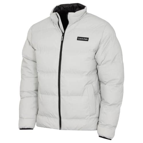 Image of Calvin Klein Mens Rivington Padded Wind Proof Jacket - Silver - L