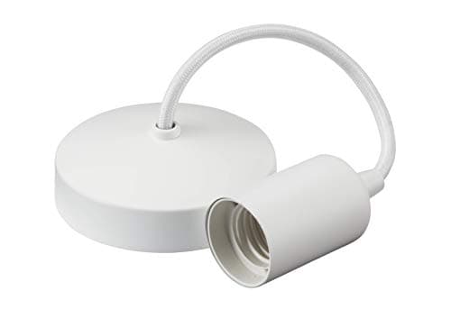 Image of Knightsbridge 6" E27 Contemporary Pendant Set in Matt White