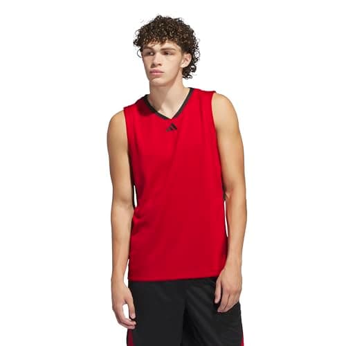 Image of adidas Men's Basketball Legends Tank, Team Power red 2/Black, XXL