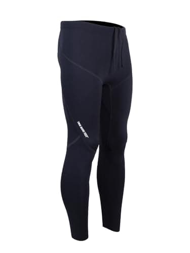 Image of Two Bare Feet Men’s 5/3mm Buoyancy Pants with Taped Seams – Neoprene Swim Training Trousers for Open Water Swimming & Triathlon – Floating Wetsuit Leggings (Black, XL)