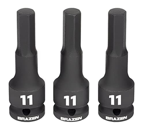 Image of BRAZEN 11mm Impact Hex Bit Socket/Allen Driver (1/2" Drive)