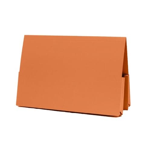 Image of Exacompta Guildhall Double Pocket Legal Wallet, 315gsm, Foolscap - Orange, Pack of 25