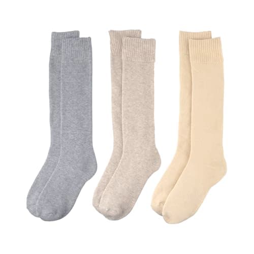 Image of GWAWG 3 Pairs Of Women's Wellington Boot Socks The Original Wellington Wellie Sock UK Size 4-8(Knee High Socks)