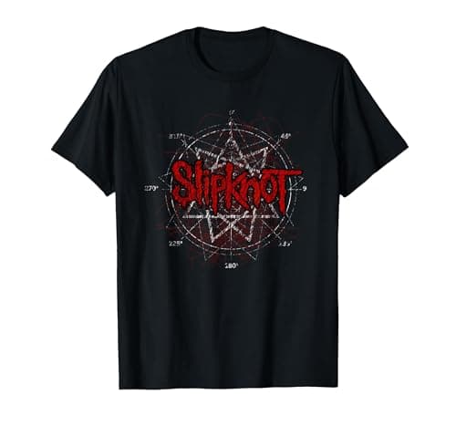 Image of Slipknot Scribble Star Logo T-Shirt, Men, Black, 6X-Large