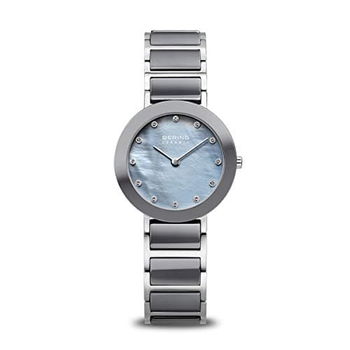 Image of BERING Women Analog Quartz ceramic collection Watch with stainless steel/Ceramic Strap and Sapphire Crystal 11429-789
