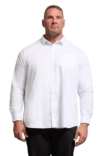 Image of BadRhino Big & Tall Long Sleeve Shirt - Men's - Plus Size Curve White