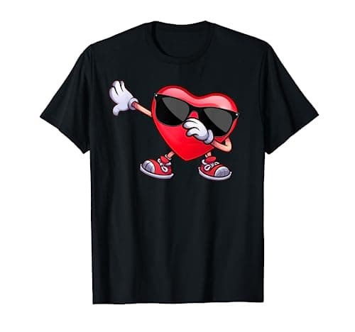 Image of Dabbing Heart Valentines Day Love Dab Dance Men Women T-Shirt