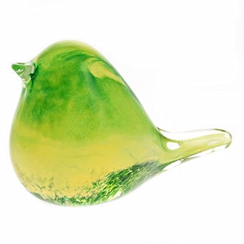 Image of OBJETS D'ART GLASS FIGURINE - BIRD - GREEN