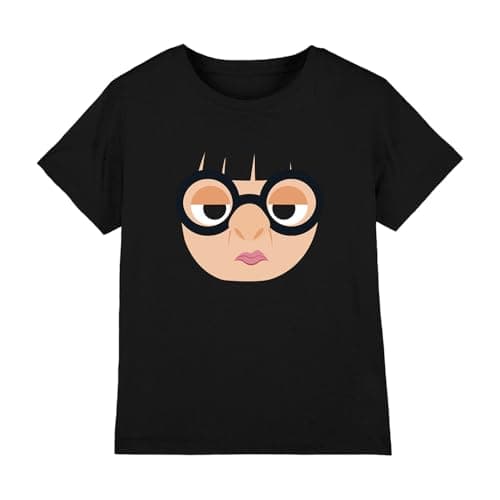 Image of Disney The Incredibles Edna Mode Face Kids T Shirt, Black, 5-6