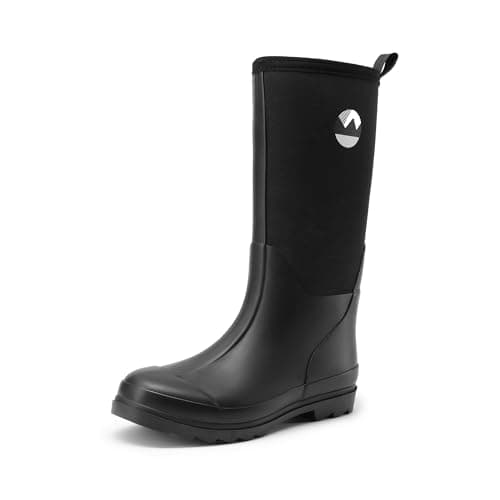 Image of DREAM PAIRS Women Wellington and Wellies, Outdoor and Waterproof Rain Boots, Comfort Dog-Walking Shoes in Garden and Camping,Size 6,Black,DWEMRB2506