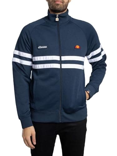 Image of Ellesse Men Track Jacket Rimini, Color:navy/white, Size:S
