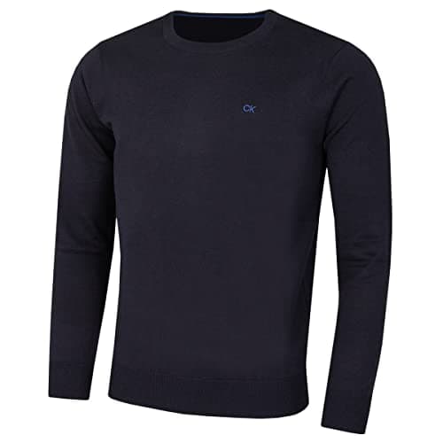 Image of Calvin Klein Mens Crew Neck Sweater - Navy - L