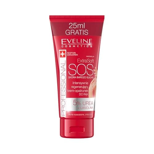 Image of Eveline Cosmetics Extra Soft Intensively Regenerating Hand Cream with 5% Urea & Lanolin, Enriched with Hyaluronic Acid, D-Panthenol & Vitamin E - 100ml