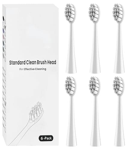 Image of 6 Pack Gum Care Replacement Brush Heads Compatible with Ordo Electric Toothbrush, White